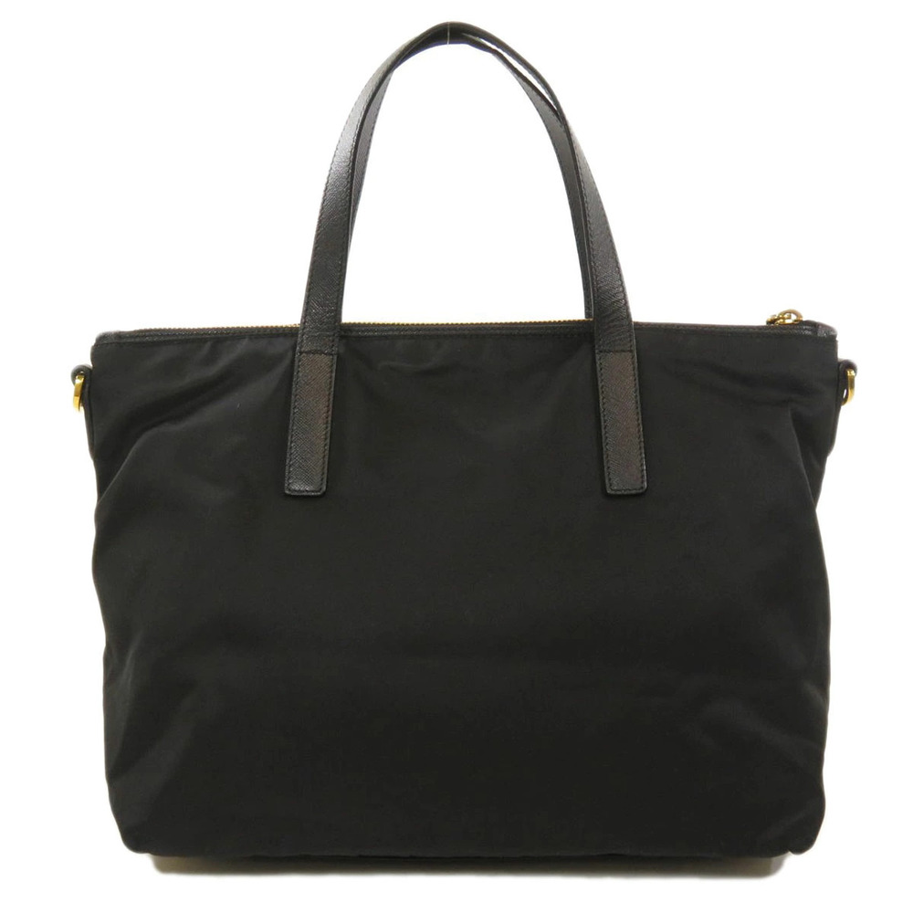 Prada Black Shoulder Leaf Tote Bag Motif
